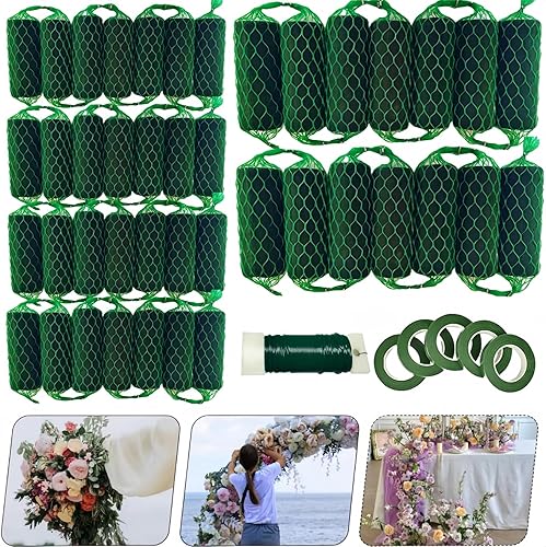 Miniatura 9 de Juego de 14 guirnaldas de espuma floral de 9.2 pies, kit de bloques de esponja de absorción para puerta de arco para arreglo de flores frescas y