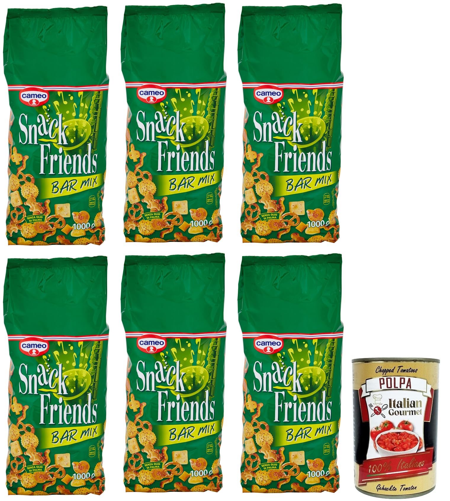 Italian Gourmet Snack Friends Bar Mix Salatini Brezel Party Salzig 6 x 1kg