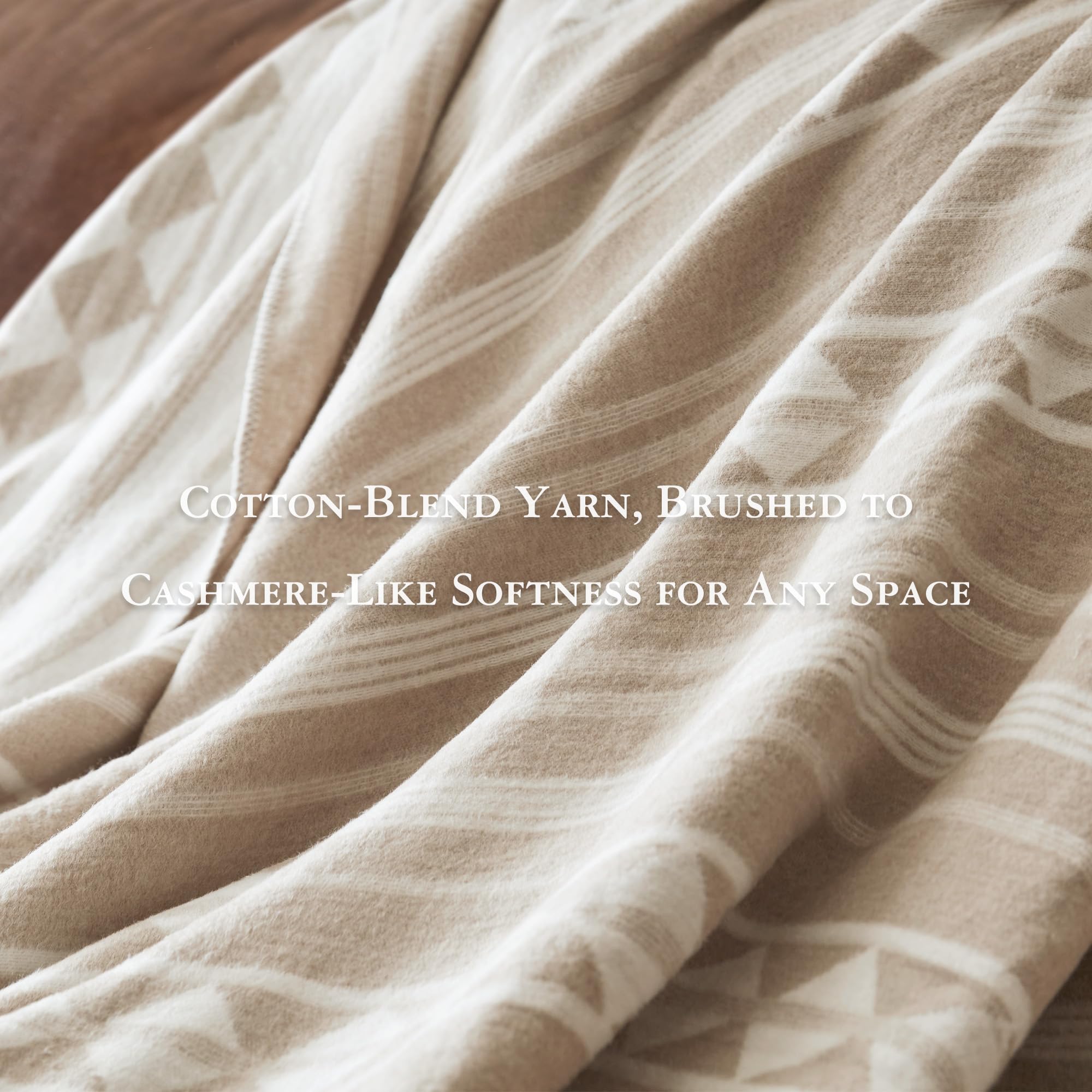 Amazon.com: Woolrich Cotton Blend Jacquard Blanket with Whipstitch