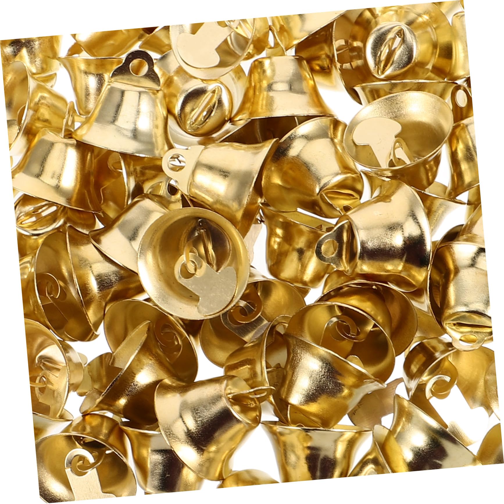 Toyvian 120 Piezas Decoración De Campana Dorado Mini Colgante De Campana Navideña Accesorios para Campanillas De Viento DIY para Árbol De Navidad