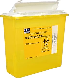 Secure Sharps - AP 5.4 Quart Sharps Containers, Horizontal Drop Biohazard Disposal (case of 12)