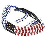 SUNYA Archery Bow Wrist Sling, 550 Paracord Strap Comfortable on Hand.100% Full Grain Leather Yoke, Multiple Camo Colors.Fit Compound Bow Stabilizer & Recurve. (US Flag)