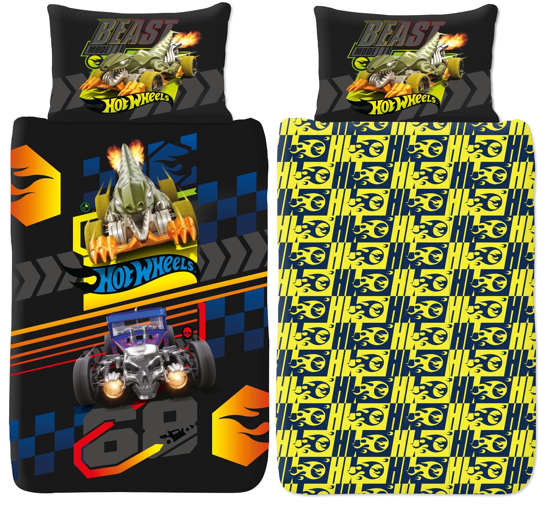 Copripiumino Hot Wheels Franco 3 Pezzi – Letto Matrimoniale In Cotone Biologico Morbido