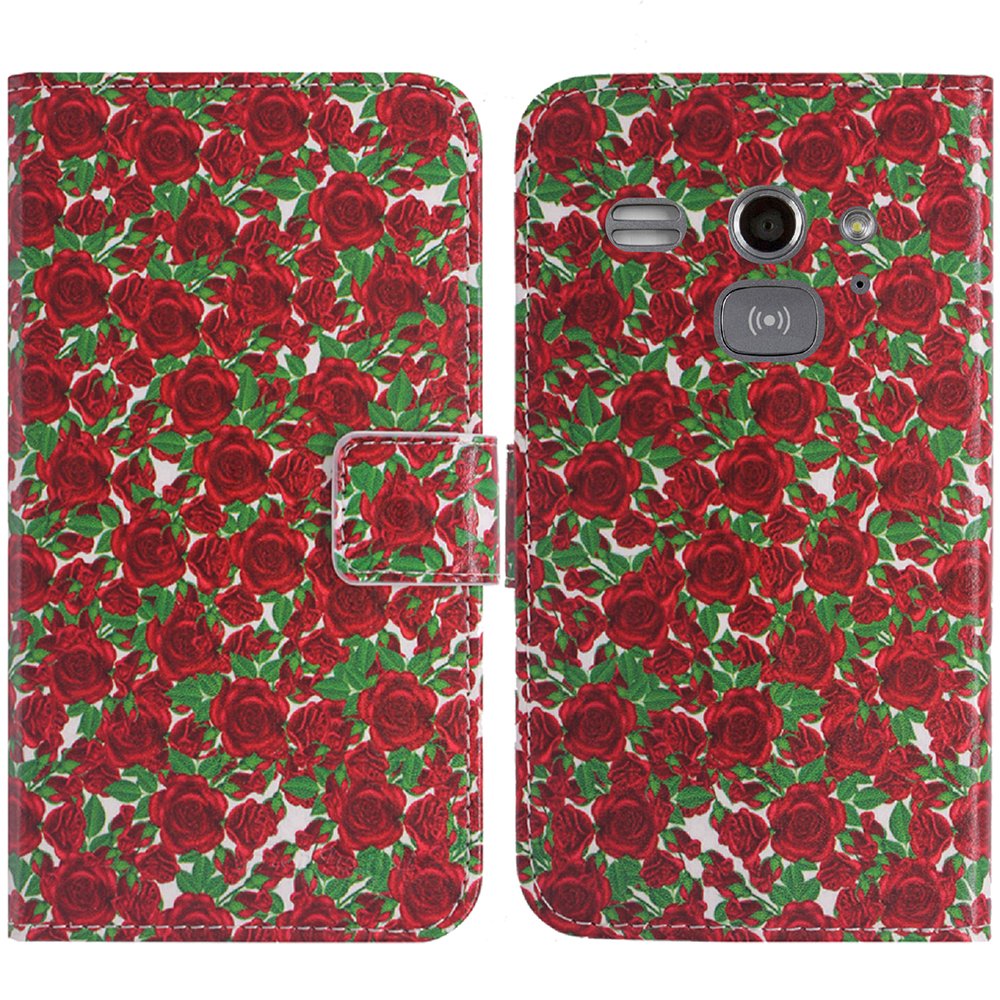 Custodia Portafoglio In Pelle Con Fiore E Supporto Per Doro Liberto 8040 - Cover Protettiva Con Slot Per Schede E Chiusura Magnetica