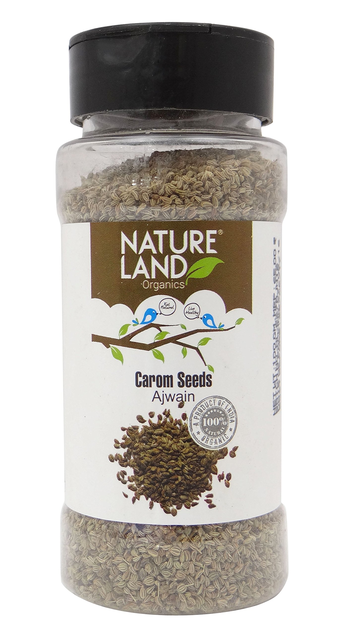 Nature Land Organics Ajwain (Carom Seeds)-100G Pet Bottle