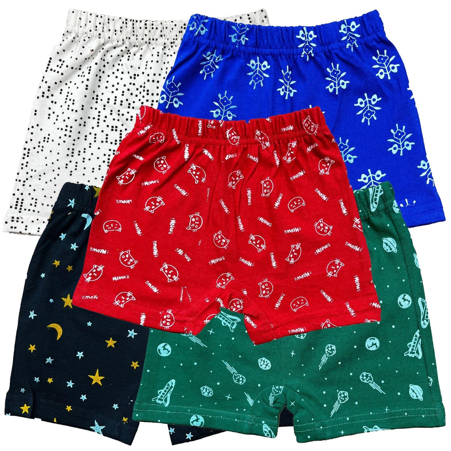 MYO Kids Printed Unisex Bloomers Underwear 100% Cotton Soft Comfortable | Skin Friendly | Innerwear |(Pack of 5)-image-48