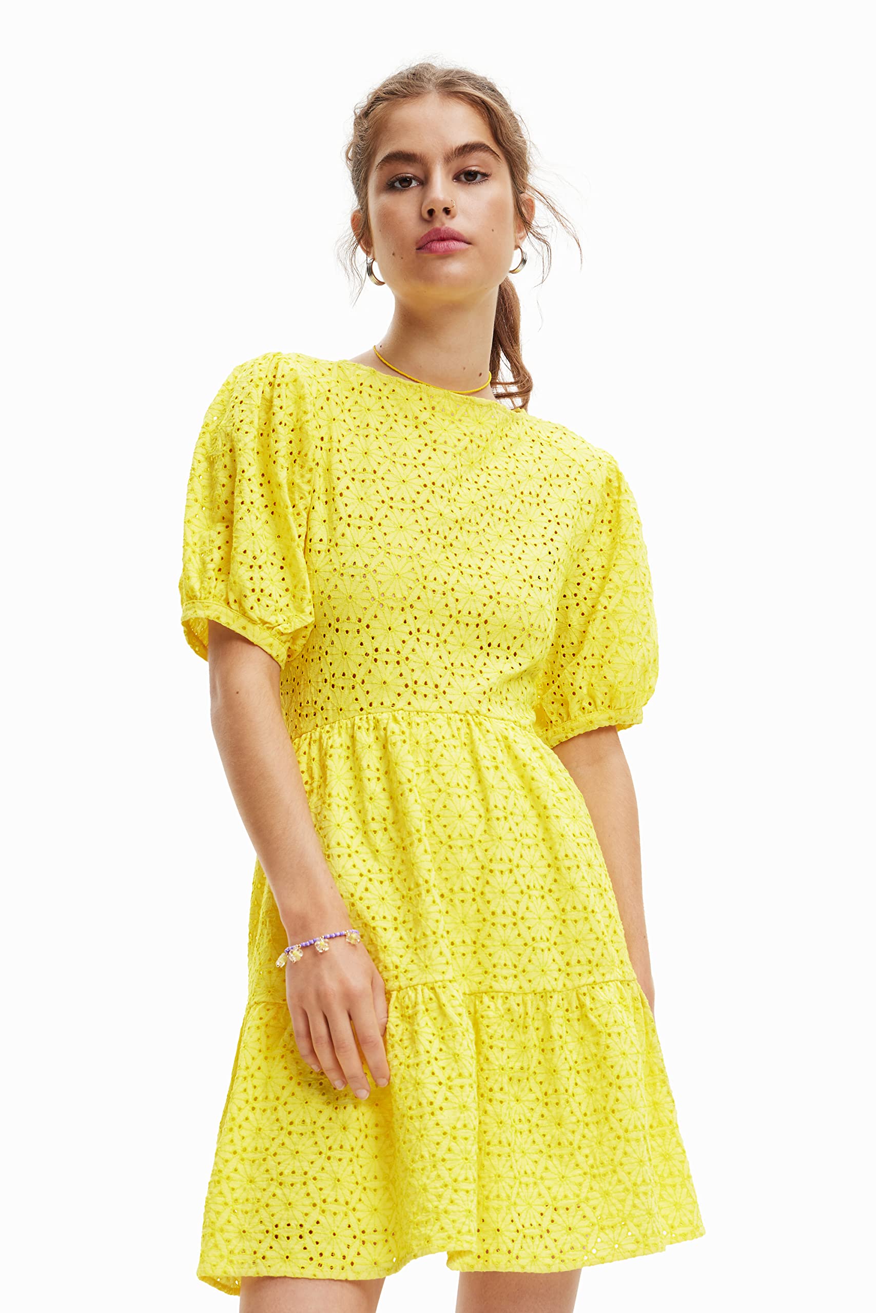 Desigual Women's Vest_Limon 8000 Dress, Yellow, S
