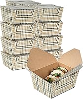 Vista 18 de Restaurantware Bio Tek - Cajas para llevar de 30 onzas, 200 loncheras para llevar, cierre de tabulación, resistentes al calor, desechables, de papel