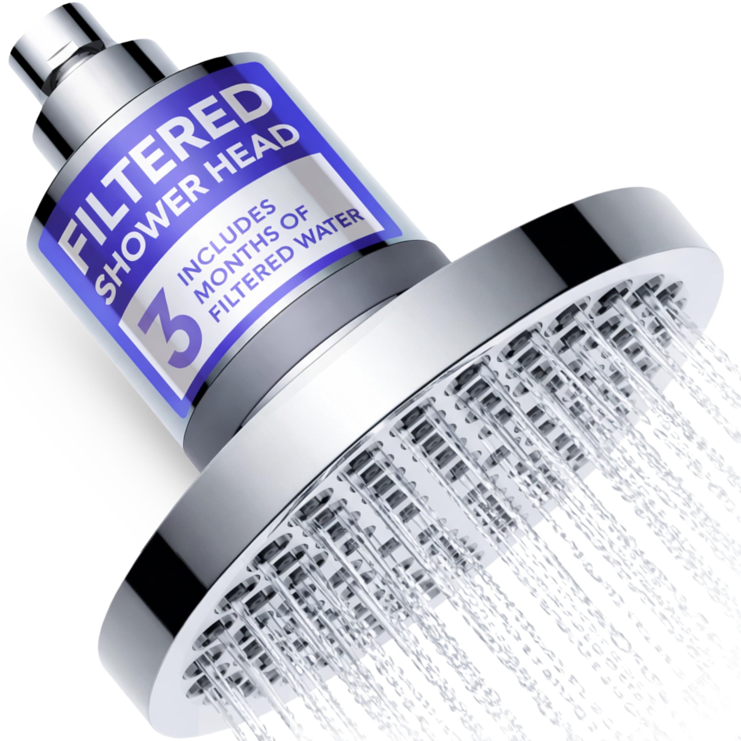 Evana Filtered Shower Head with Filters - Removes up to 99