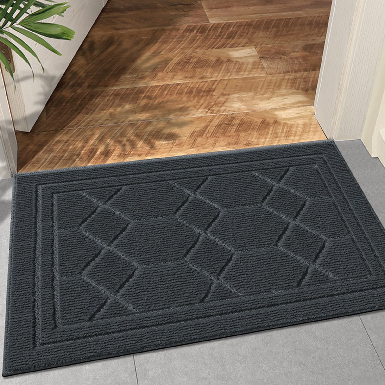 Fußmatte für den Innenbereich für Eingangsbereiche/stark frequentierte Bereiche/Terrasse – Willkommensmatte für den Außenbereich mit Rutschfester Unterseite – 50/60/80/90/120 cm breit (Größe