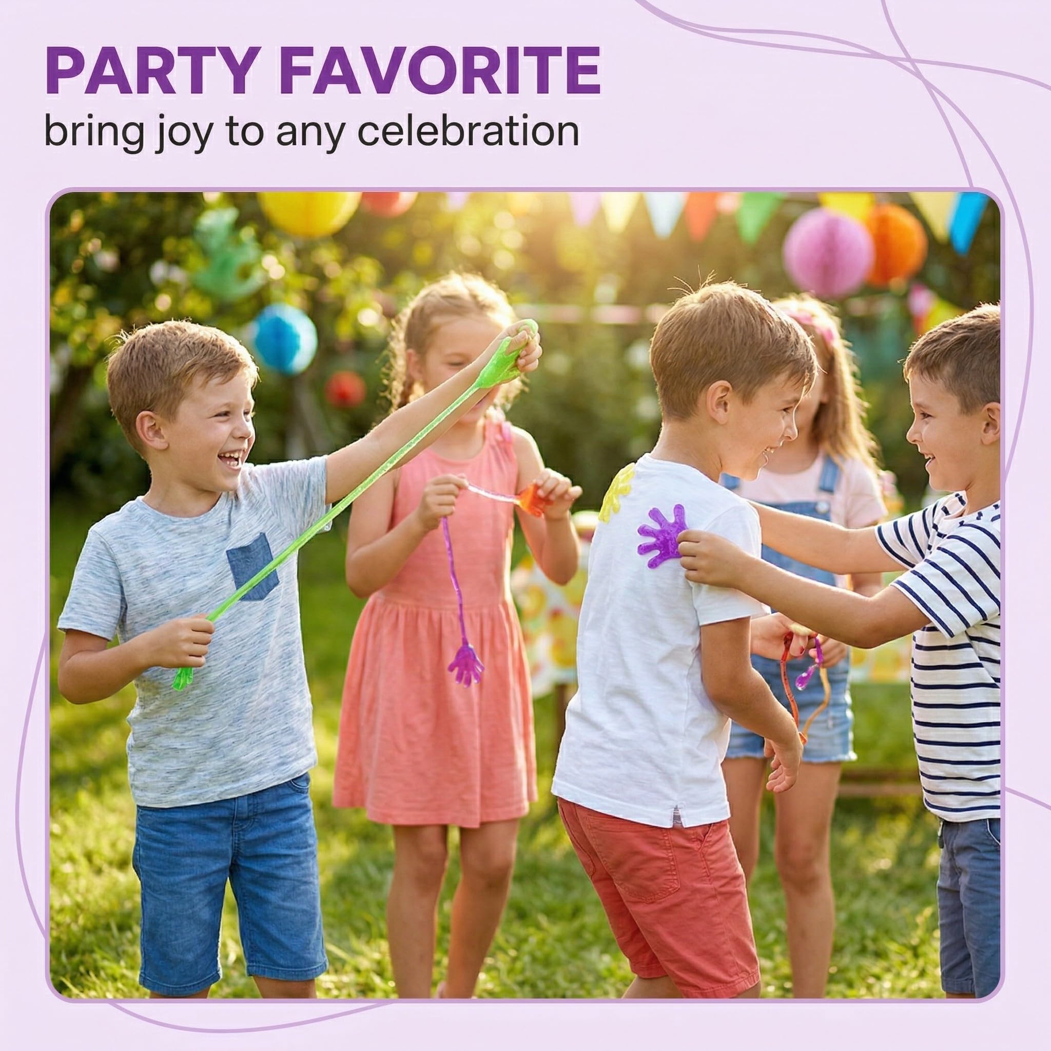 20 Pezzi Colorato Sticky Hands Giocattoli, Mani appiccicose Giocattoli per Bambini, Giocattoli per Feste, Giocattoli di Decompressione per Ragazze e Ragazzi, Colori Casuali