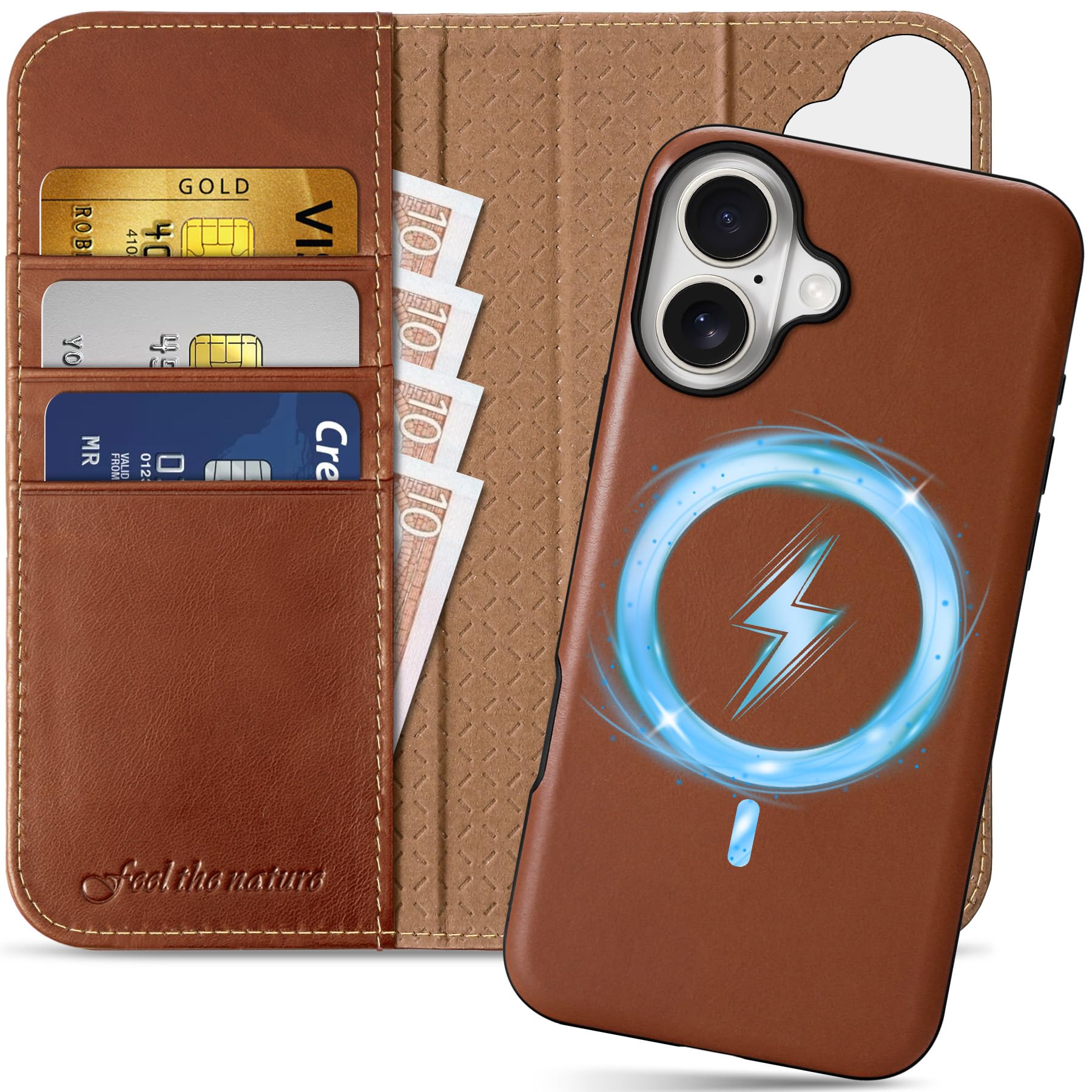 Etui iPhone 16 Plus cuir véritable pour vos déplacements professionnels - 7