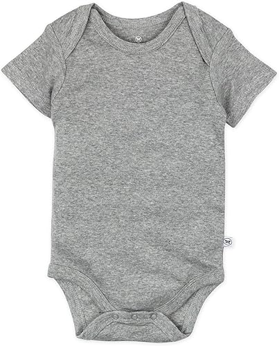 Miniatura 4 de HonestBaby conjuntos de mameluco de manga corta para bebés niños 5 unidades de una pieza 100% algodón orgánico para bebés infantes