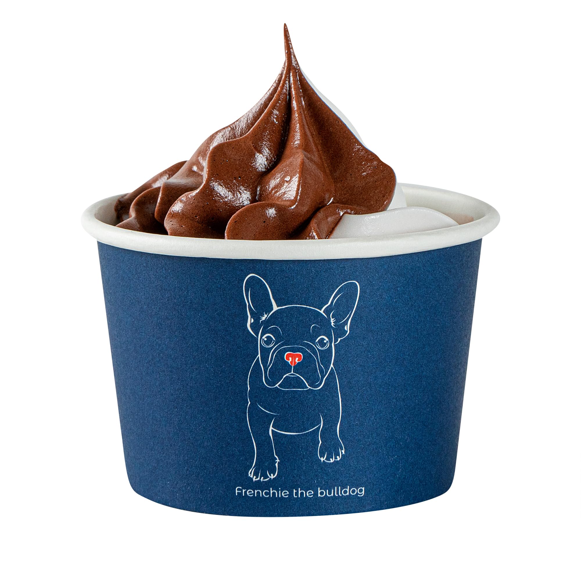Restaurantware Coppetta - Vasos de postre de 4 onzas, 50 vasos desechables para helado, tapas se venden por separado, cuencos de papel francés para yogur congelado, para alimentos fríos y calientes