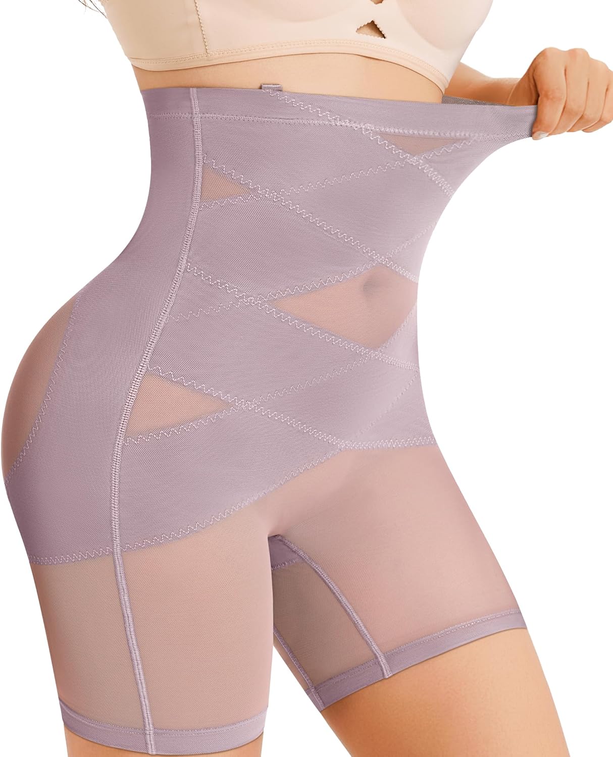 KUMAYES Tummy Control Shapewear for Women Faja Body Shaper High Waisted Underwear Panties Waist Trainer