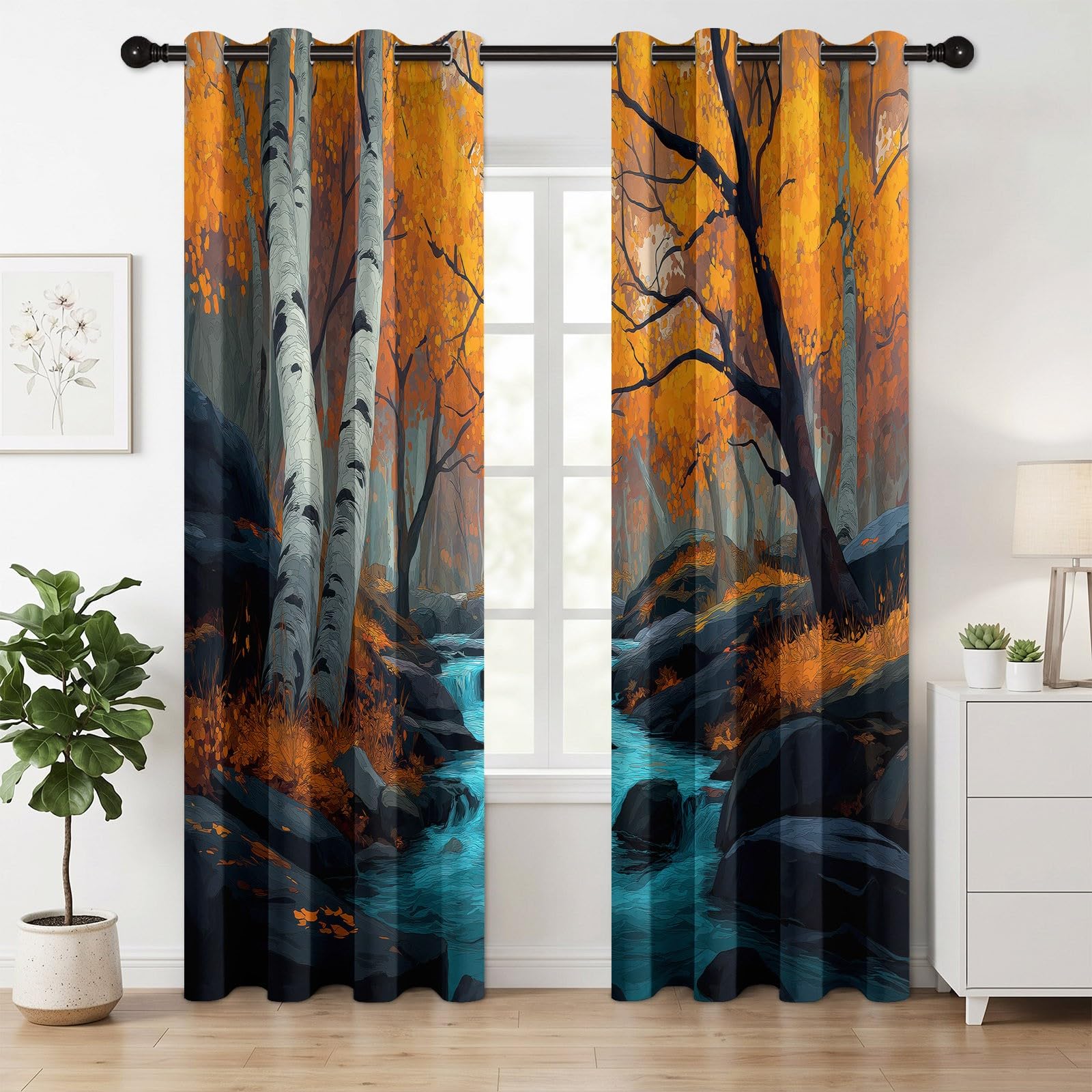 Tende oscuranti in stile rustico, 175 x 140 cm (altezza x larghezza), set