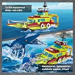 3 en 1 Set de blocs de construction Sea Dinosaur, compatible avec le Spinosaurus Mosasaurus World Park de Lego Dinosaure Discovery Crossing Ocean World Building Set, bateau STEM Jouets Cadeau Enfants Adultes Garçons Age 8-12