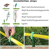 Vista 7 de 6 guías de manguera de 1 pulgada para decoración de jardín, manguera de agua para mantener la manguera fuera de la hierba, soporte para manguera