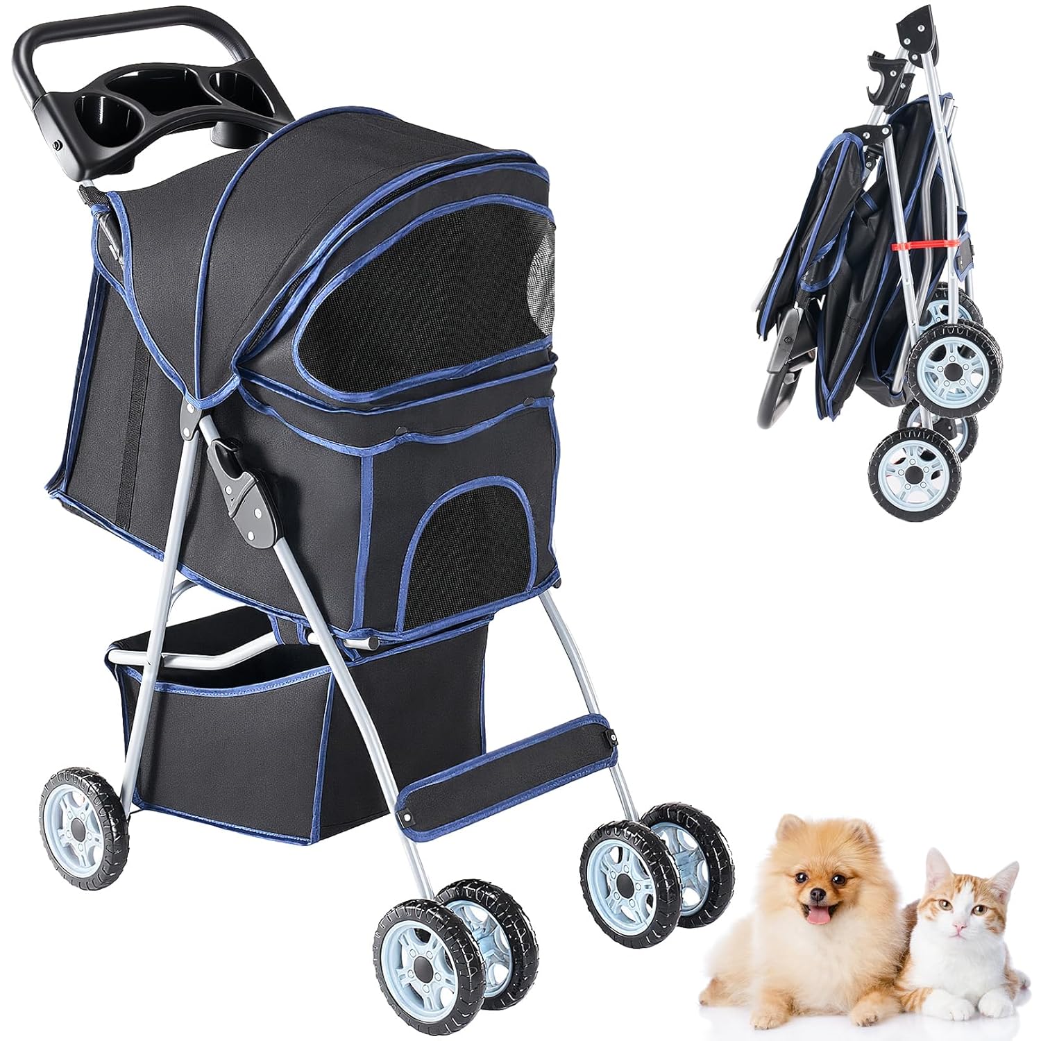 The Ultimate Pet Stroller: Lightweight Comfort for Your Furry Friends!