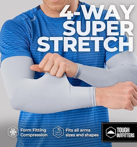 Miniatura 21 de Mangas de brazo de protección solar UV para hombres y mujeres, manga de enfriamiento de compresión deportiva UPF 50, base de cáncer de piel