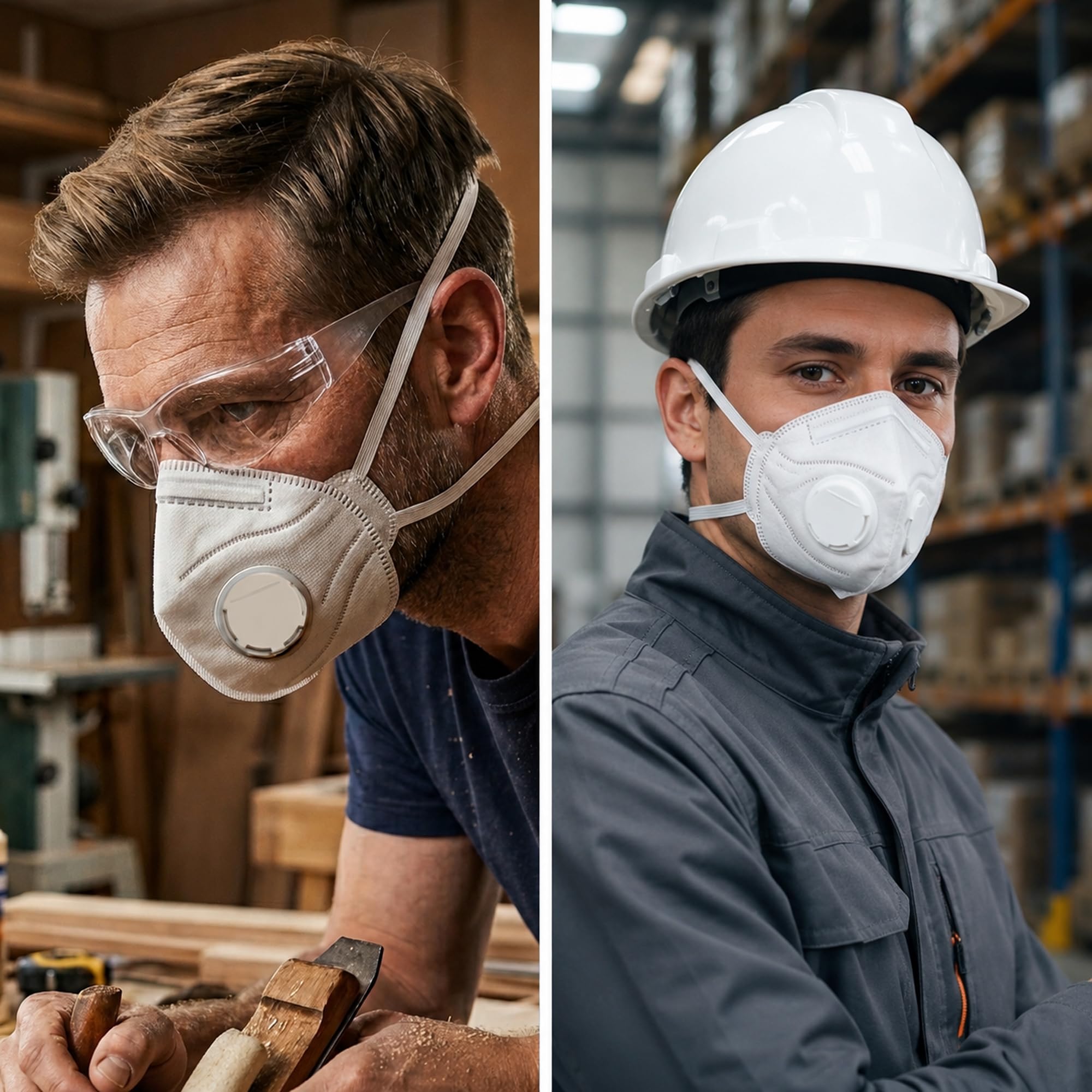 Mascherine FFP2 con Valvola | Filtrazione >94% || Ideali per Ambienti specifici || Monouso || Comfort e Sicurezza Certificati