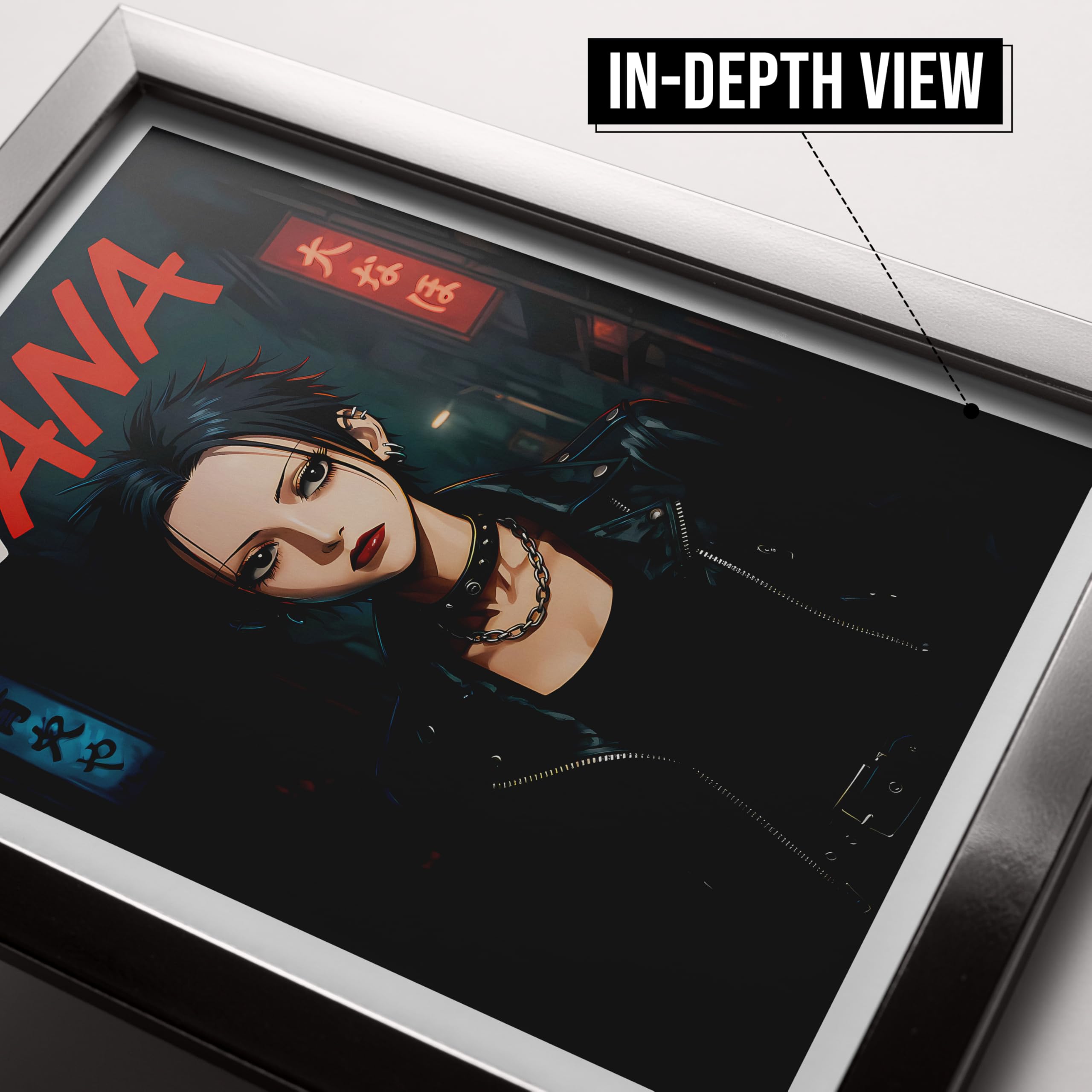 MODERN GALLERY MART Anime Frame | Nana Osaki Frame | A4 Size (8.3 x 11.7 inch) Black Frame for Home Decor 1