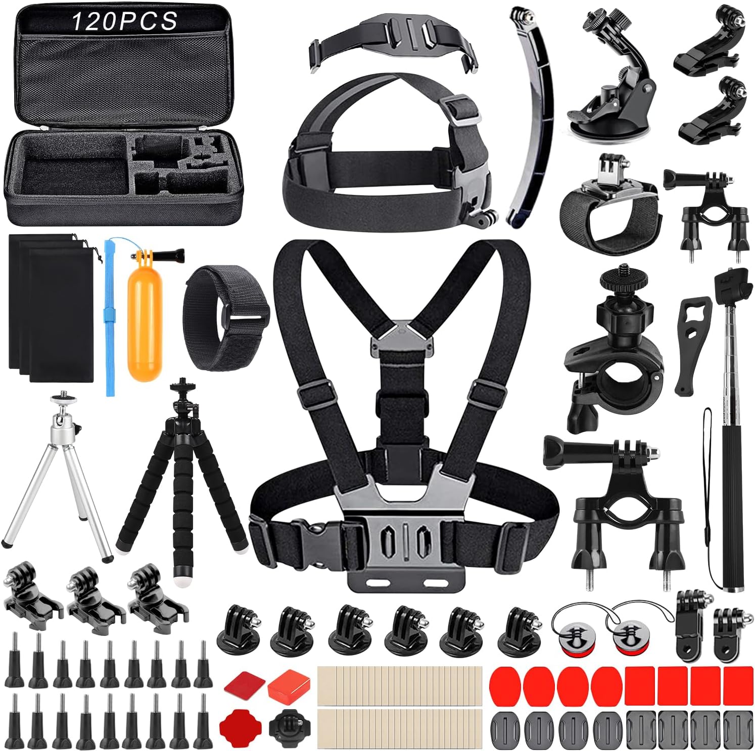 Reflex Camera 59-in-1 Action Camera Accessories Kit Compatible With GoPro Hero 13, 9-12, DJI Osmo Action 2, 3, 4, Pro 5, Insta360 Ace Pro/Ace Pro 2 Akaso And Other Sports Cameras &amp; Durable Case