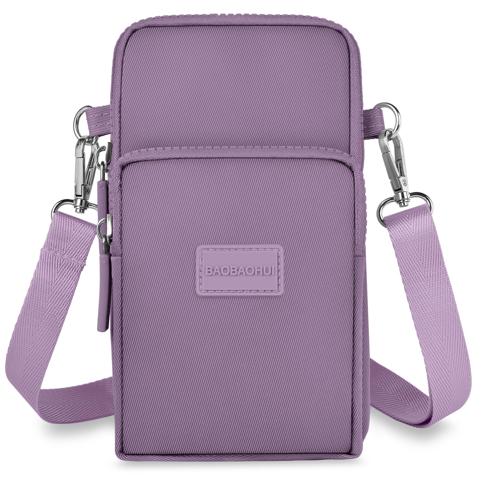 Aucuu Borsa a Tracolla da Donna in Nylon, Mini Borsa a Tracolla con Cinghie Regolabili Staccabili, Fascia da Braccio per Cellulare con Porta Cuffie per Cellulari Sotto i 7"