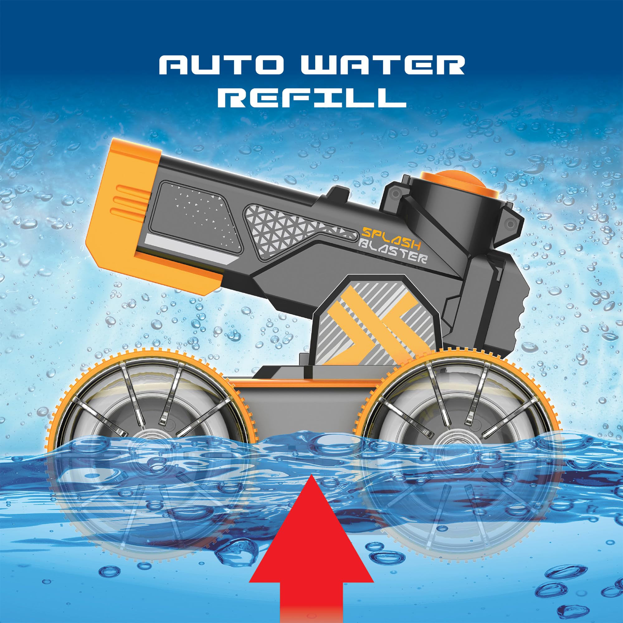 Silverlit Exost Hydro Blast - Coche con Control radiocontrolado por Radio y función de Pistola de Agua, Rueda en Tierra y Agua, batería Recargable a Partir de 5 años