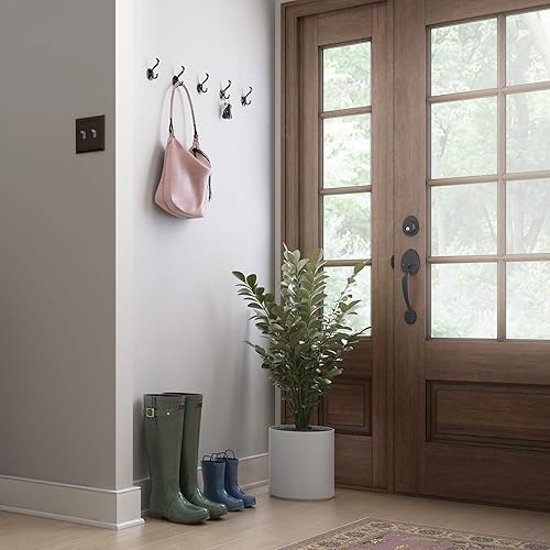 Miniatura 4 de Franklin Brass Gancho para abrigos y sombreros con base redonda, bronce veneciano, 1 unidad (paquete de 2)