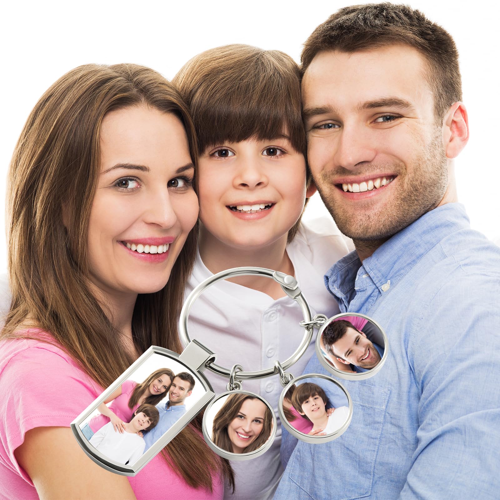 Personalized Photo Keychain Customizable Text Key Chain Alloy Pendant Keyring Custom Keychain With Picture Give Memorial Gifts