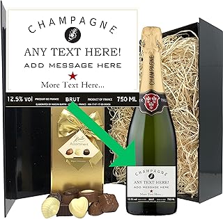 Personalised Champagne Gift Set - Champagne and Chocolate Hamper