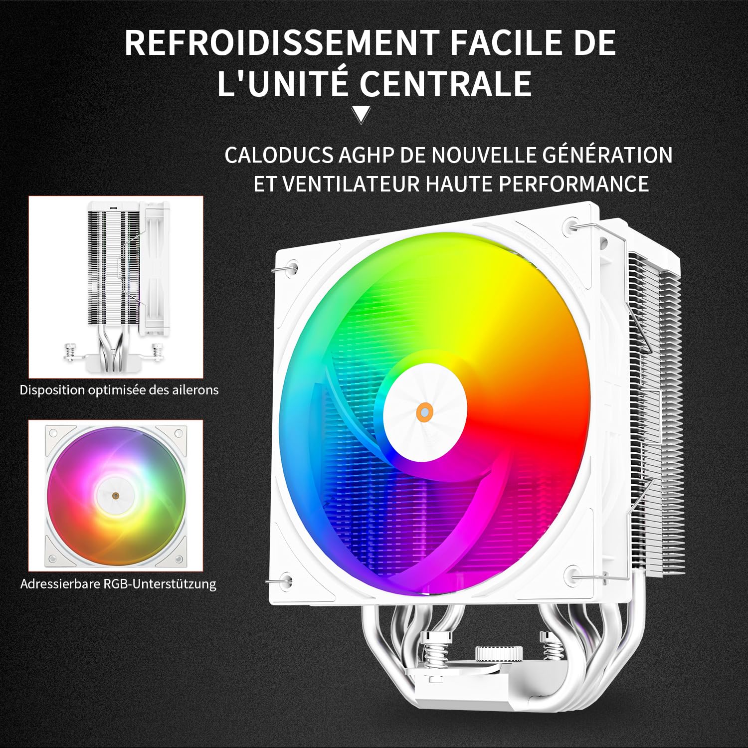 Thermalright Assassin X 120R - Raffreddatore digitale per CPU ARGB bianco, schermo digitale, TL-P12W-S PWM Quiet Fan CPU, supporto AM4/AM5, Intel LGA1851/1700/1150/1151/1200
