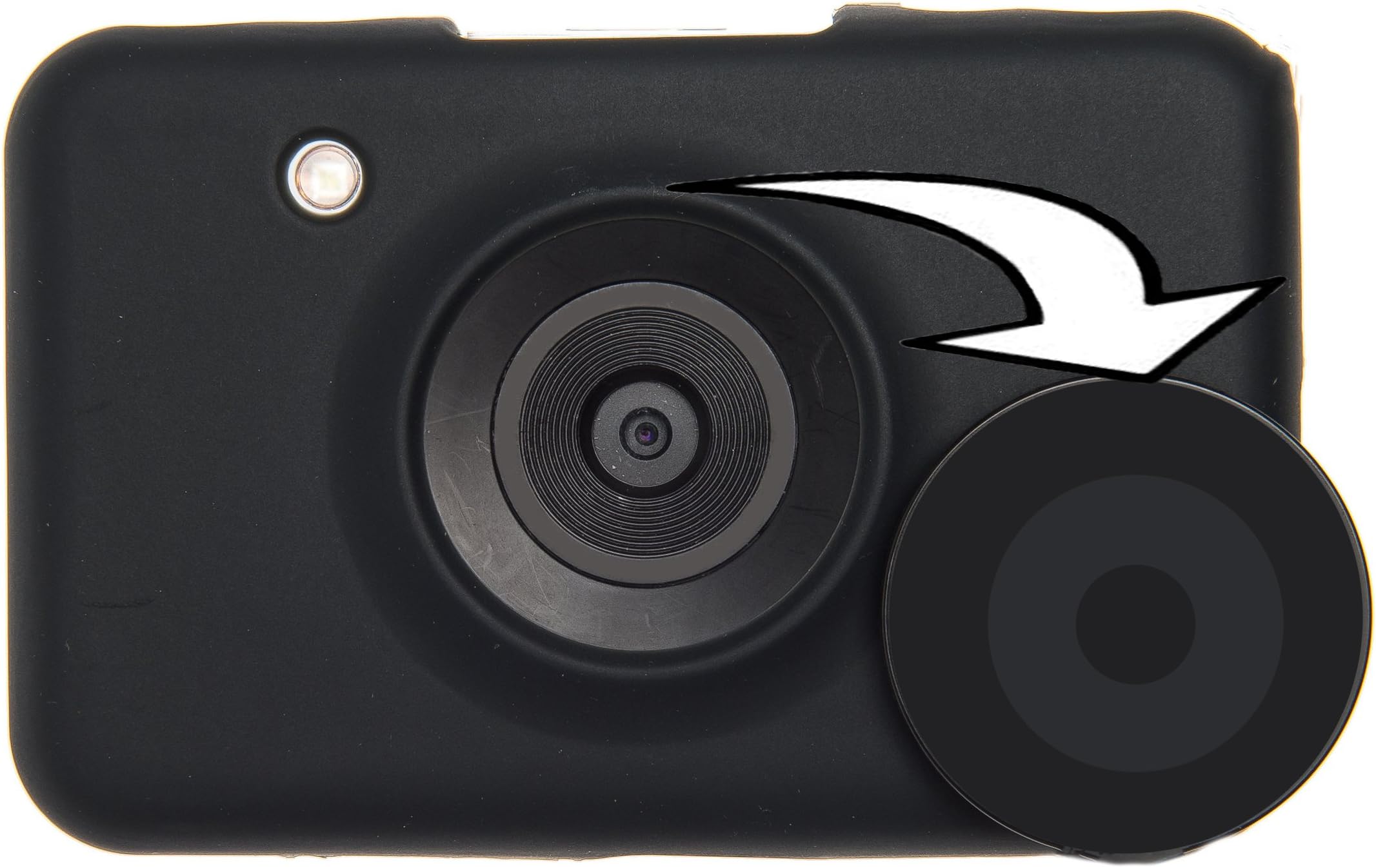 Polaroid Protective Silicone Skin for Polaroid Snap Instant Print Digital Camera, Snap Pocket Case with Magnetic Grasping Lens Cap Zone, Black