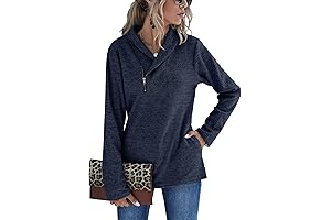 Women's 1/4 Zip Cowl Neck Sweatshirt