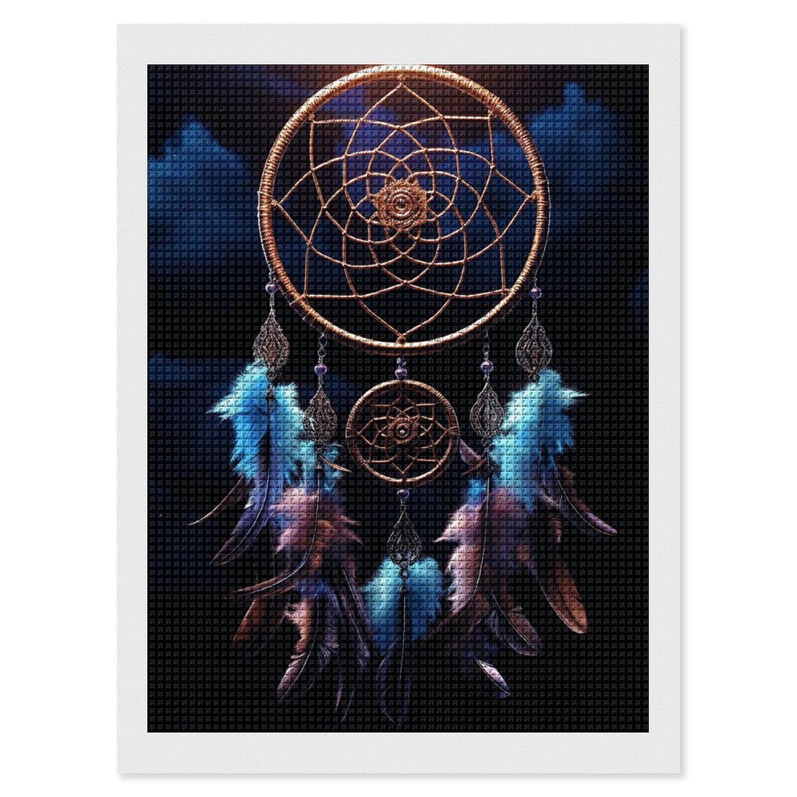 Dream Catcher Diamond Art Kits for Adults, DIY 5D Diamonds Painting Kits for Beginner, Round Full Drill Diamond Dots Painting, 12"x16" Diamonds Pictures Gem Art and Crafts Wall Decor