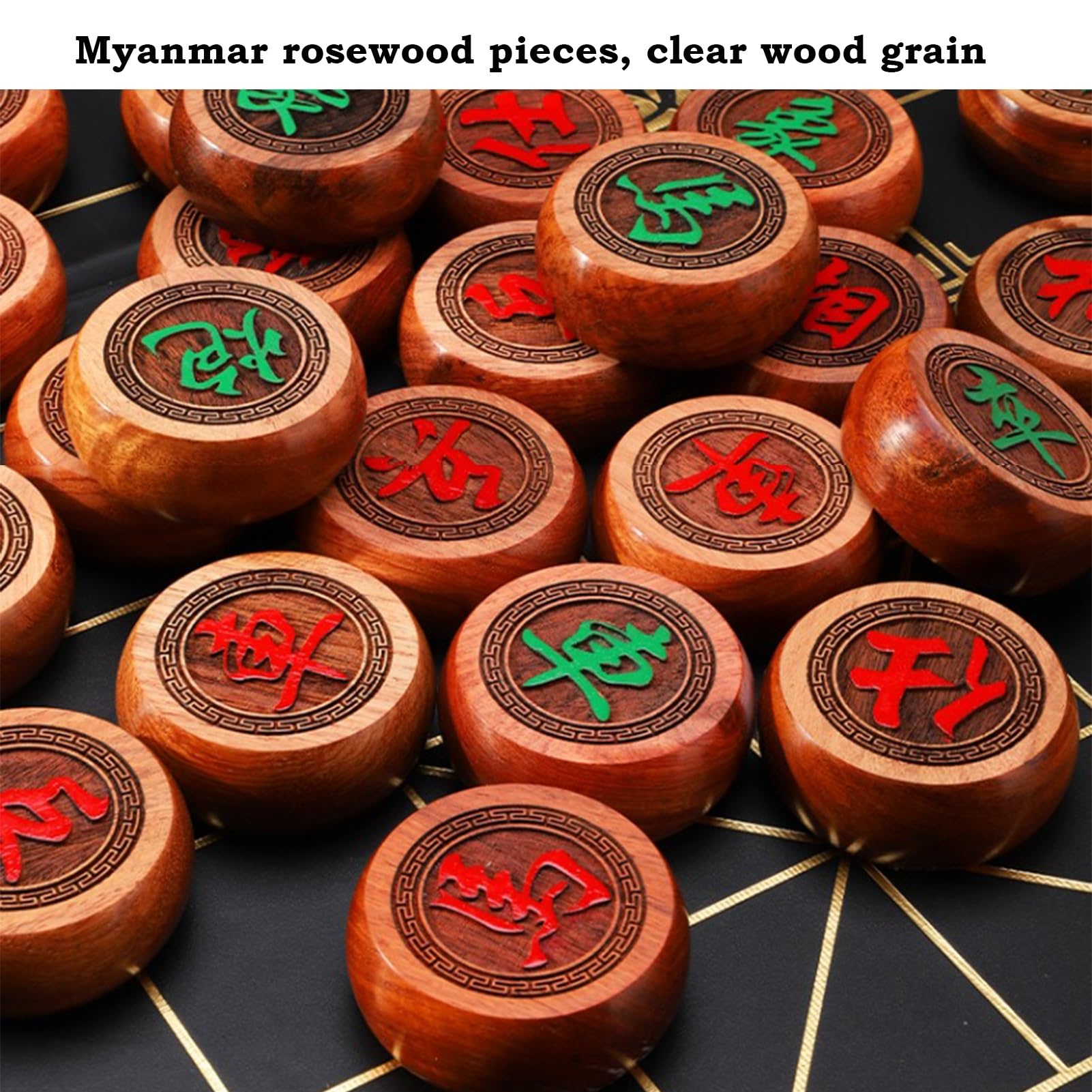 2 graczy Strategiczne gry planszowe Chiński zestaw do gry w szachy Palisander Przenośny Xiangqi ze składaną planszą Gra edukacyjna na stół (5,8 cm/2,3 cala)