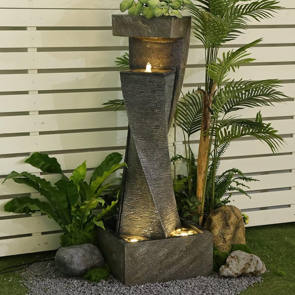 12/mo Finance Bumilgar Outdoor Water Fountains, 47.2" Floor Standing