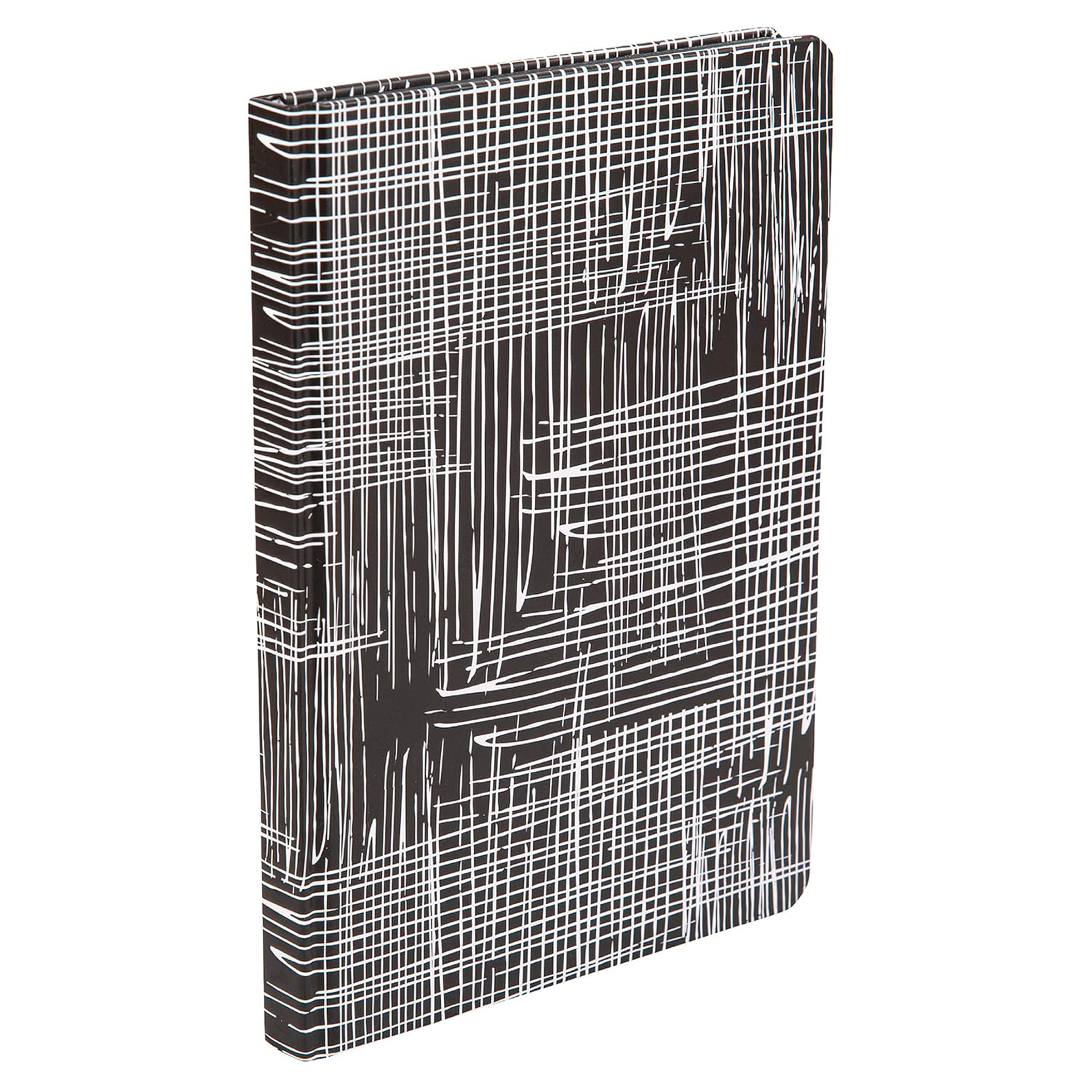 TGSC Notable Notebook - Black Scratcher Notebook Diary - 160 FSC Ivory, Undated Pages - White & Black Fusion Design - Tactile Embossed Cover - Daily Diary for Creative Ideas and Everyday Note Taking