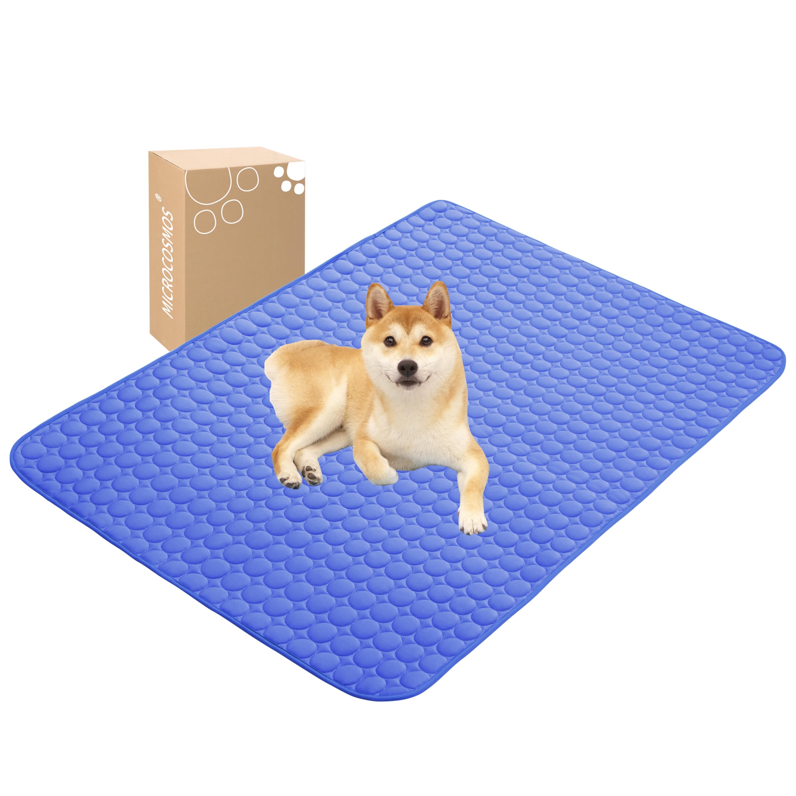 MICROCOSMOS Summer Cooling Mat & Sleeping Pad- Water Absorption Top, Materials Safe, Easy Carry, EZ Clean. Keep Cooling for Pets, Kids and Adults.(