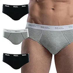 Kit 3 Cuecas Slip Plus Size Mash Algodão Cotton Respirável Masculina