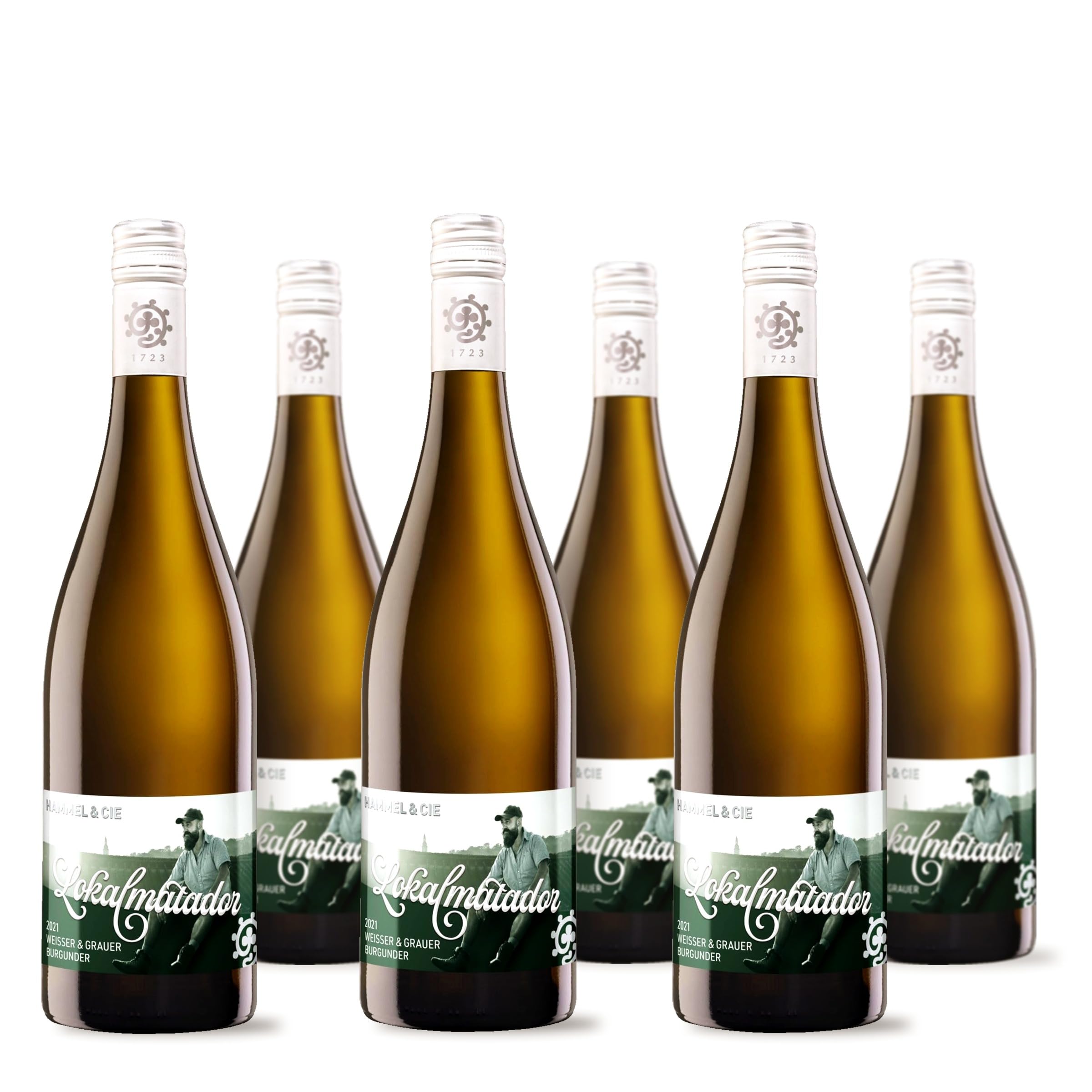 Hammel 2023/2024 Weißer & Grauer Burgunder 'Lokalmatador' trocken (6 x 0,75 l) inkl. weine.de-DropStop