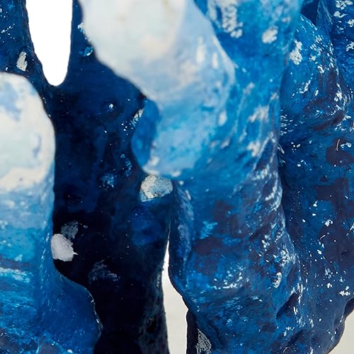 Miniatura 8 de Deco 79 Polystone - Sujetalibros texturizados coral, juego de 2 sujetalibros de 6 pulgadas de ancho, 7 pulgadas de alto, color crema