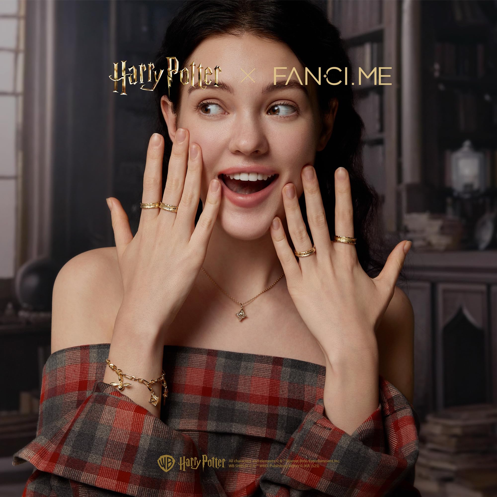 FANCIME x Harry Potter Collaboration – House Ring – Argento, regalo per donne ragazze uomini