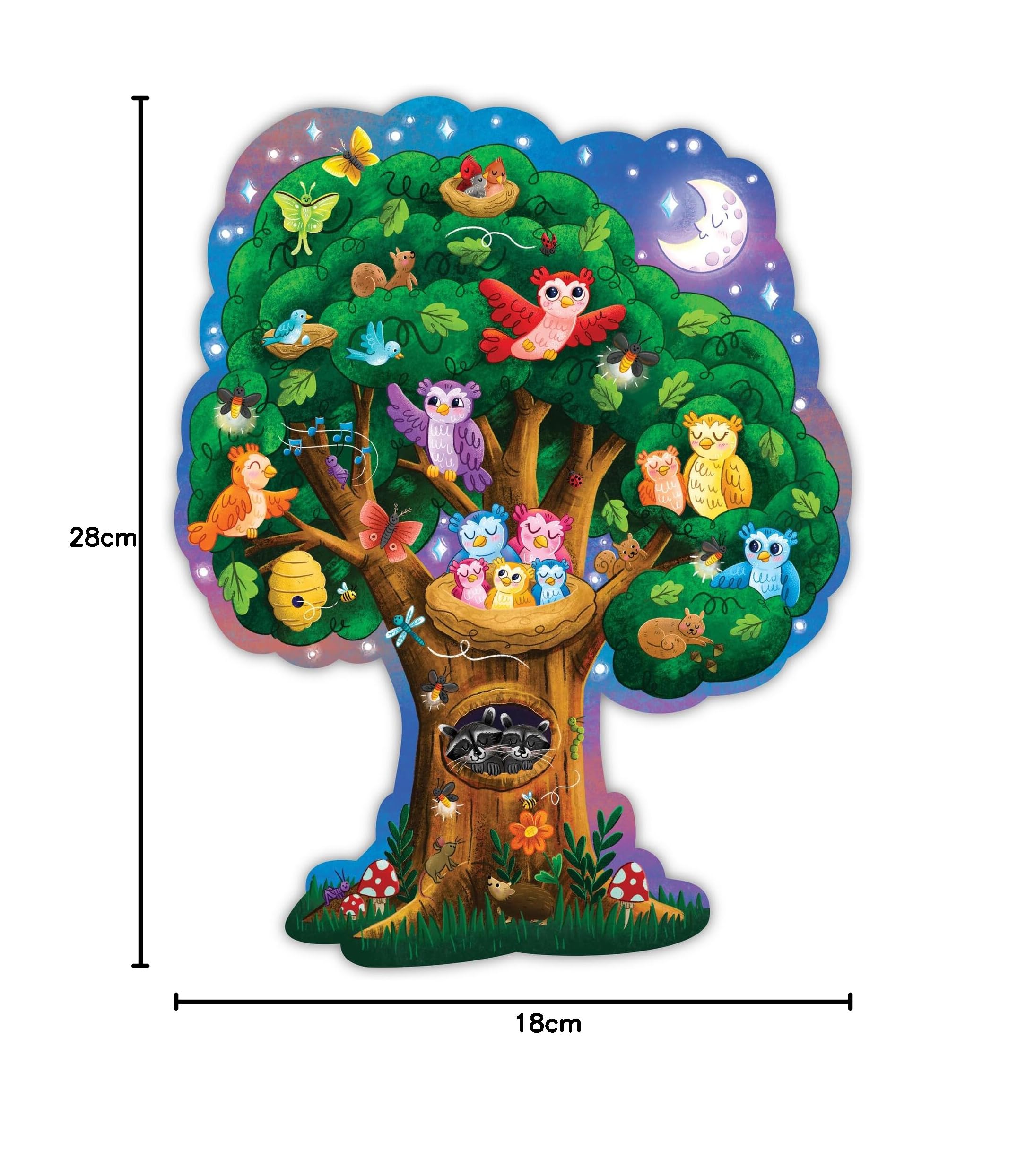 Eulen - Baum Riesen Bodenpuzzle für Kinder ab 5 Jahren - Ideal für Klassenzimmer