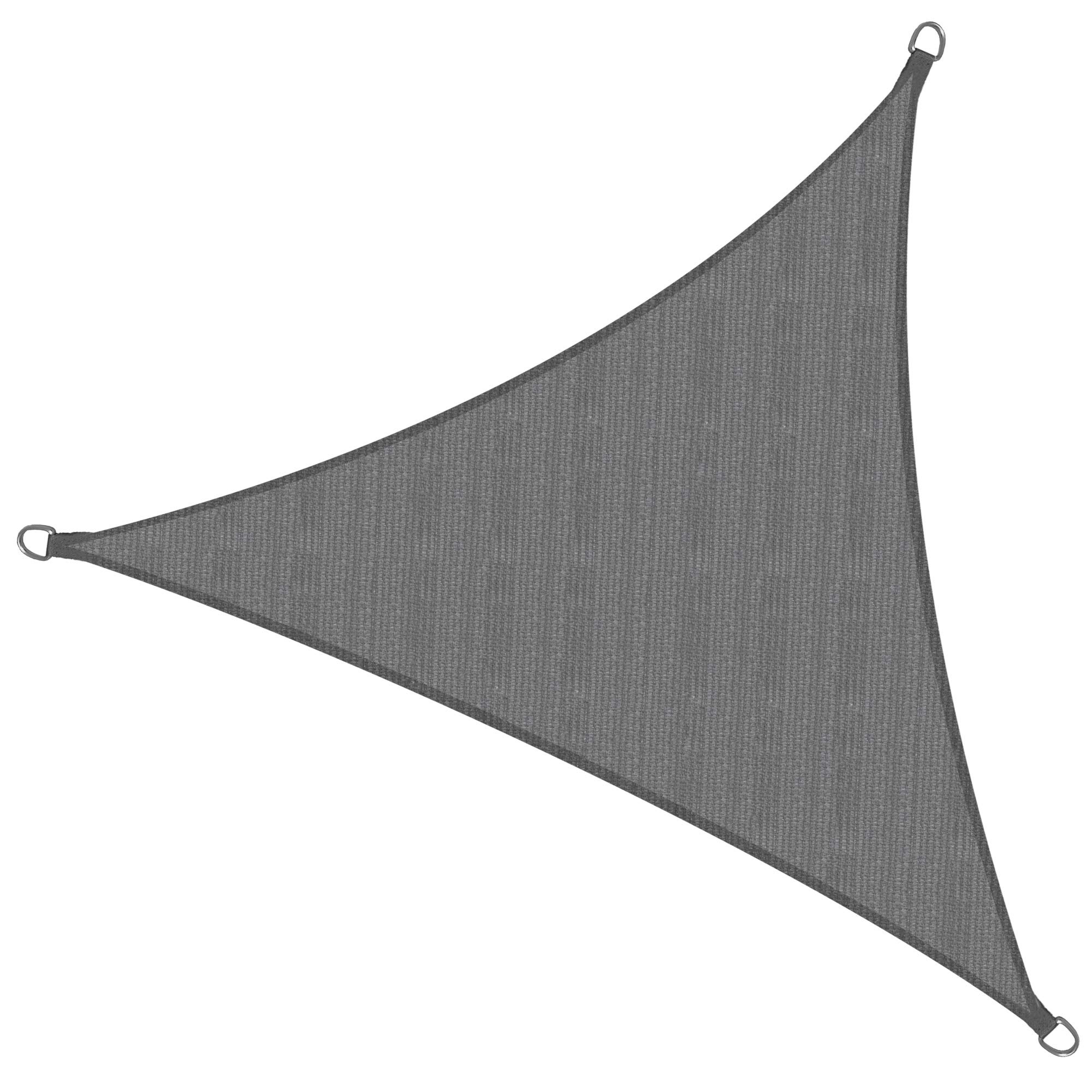 SolVision HS9 – Triangle Sun Shade Sail 3x3x3 m HDPE Breathable & UV-light resistant Sun Protection for Terrace, Balcony, Pool & Garden – Sun Sail 300x300x300 cm Shade Fabric Anthracite