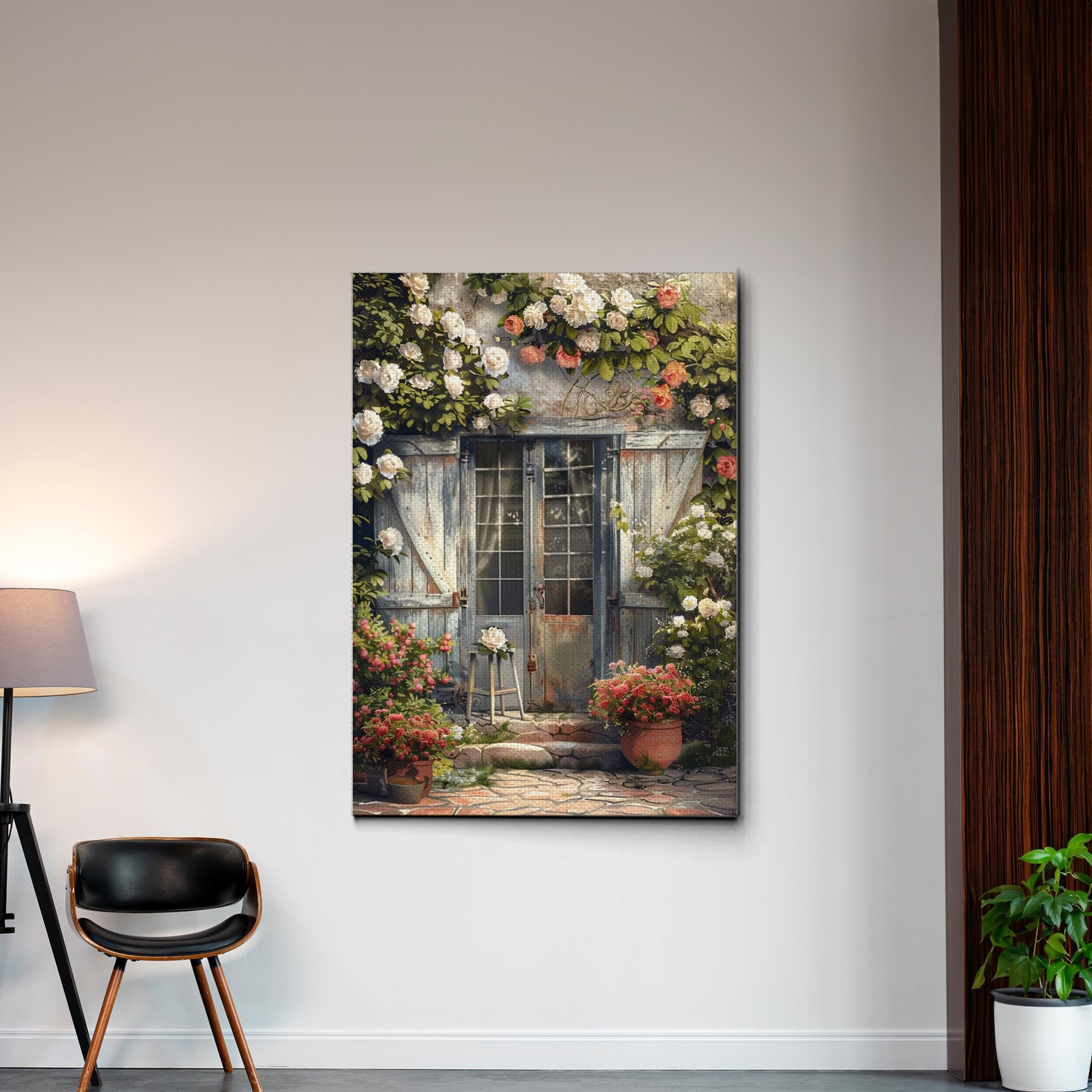 Amazon.com: Italian Town Canvas Wall Art - Coastal Village