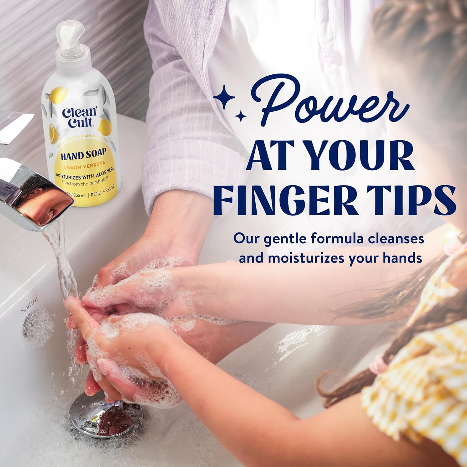 Cleancult Liquid Hand Soap Refills - Lemon Verbena - Moisturizes Dry & Sensitive Skin - Made with Aloe Vera & Essential Oils - Eco Friendly - Paper-Based Packaging - 32 oz/3 Pack - Image 3