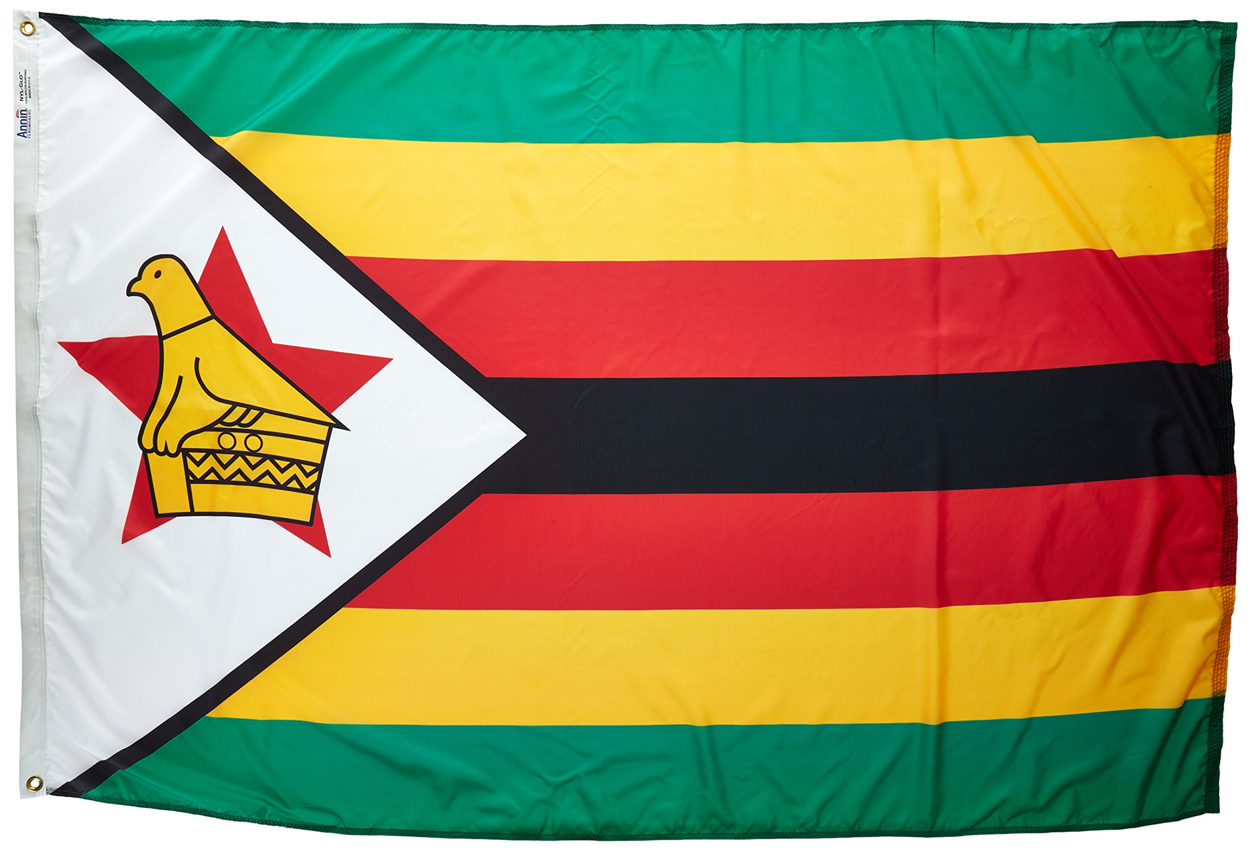 Drapeau du Zimbabwe 4x6 pieds Annin Flagmakers grand format nylon