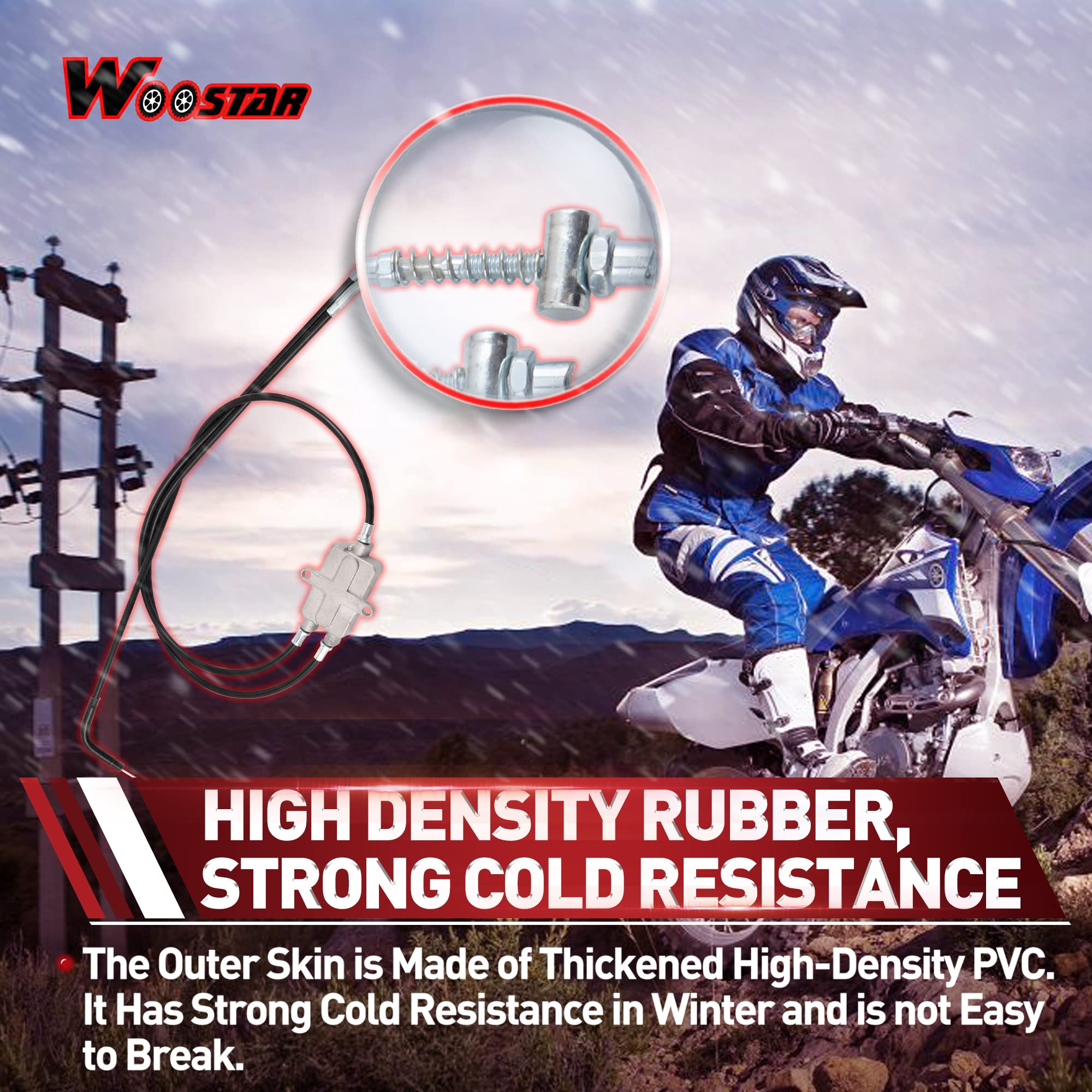 WOOSTAR 1390mm Cable Freno Reemplazo para 150cc 200cc 250cc ATV Quad